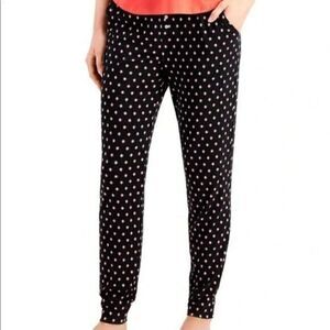 Alfani Women's Black Diamond Geo Ultra-Soft Knit Jogger Pajama Pants XS NWOT